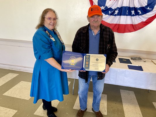 Honorary Partner ceremony for CA VVA Chapter 223 by the CA Chief Solano Chapter NSDAR.